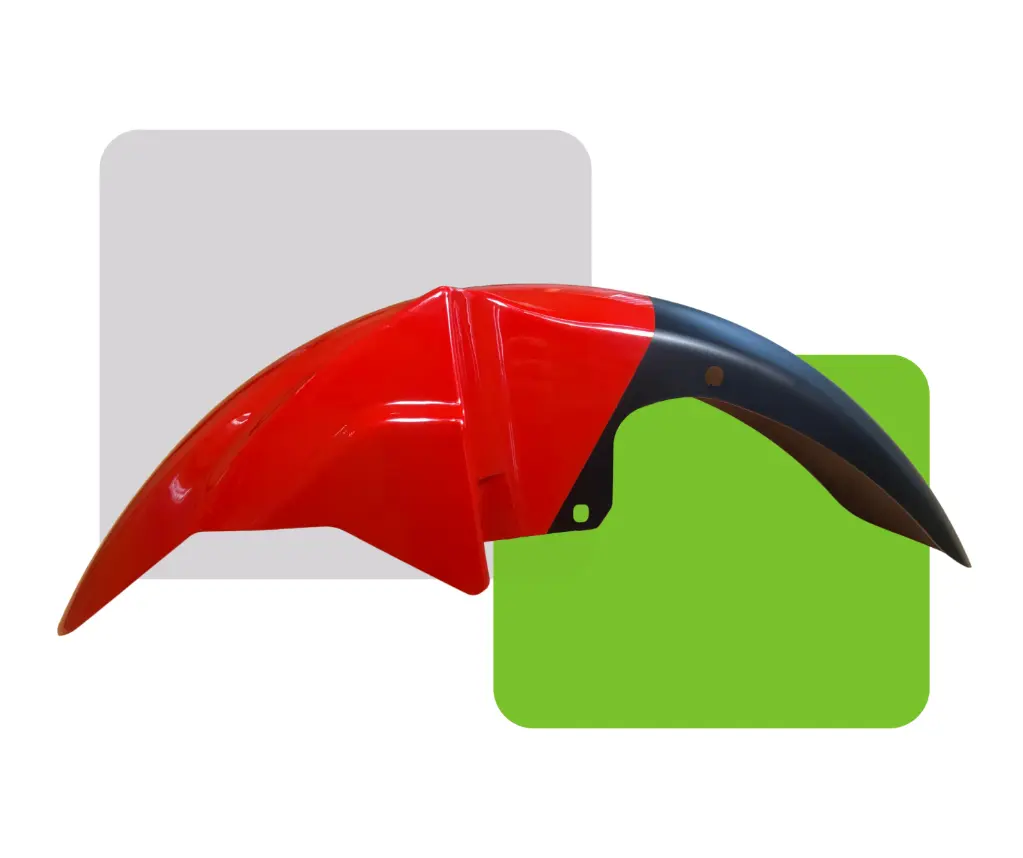 [HV15036-R] GUARDAFANGO DELANTERO E-AR150 ROJO