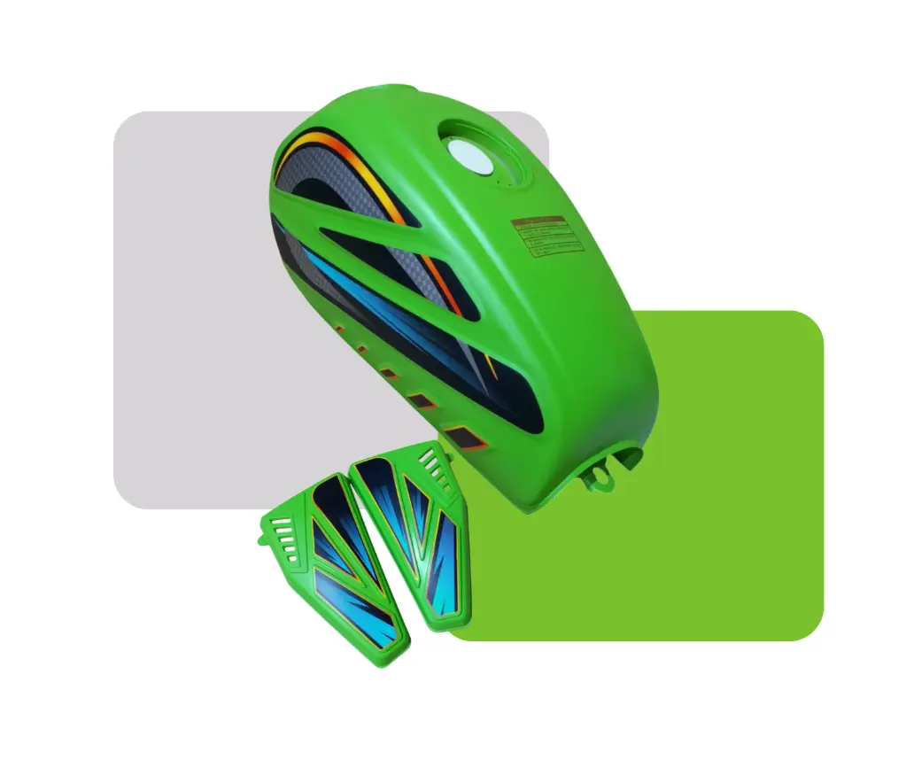 [HV22013-VF] TANQUE CON TAPA B-SV150 VERDE FLUORESCENTE