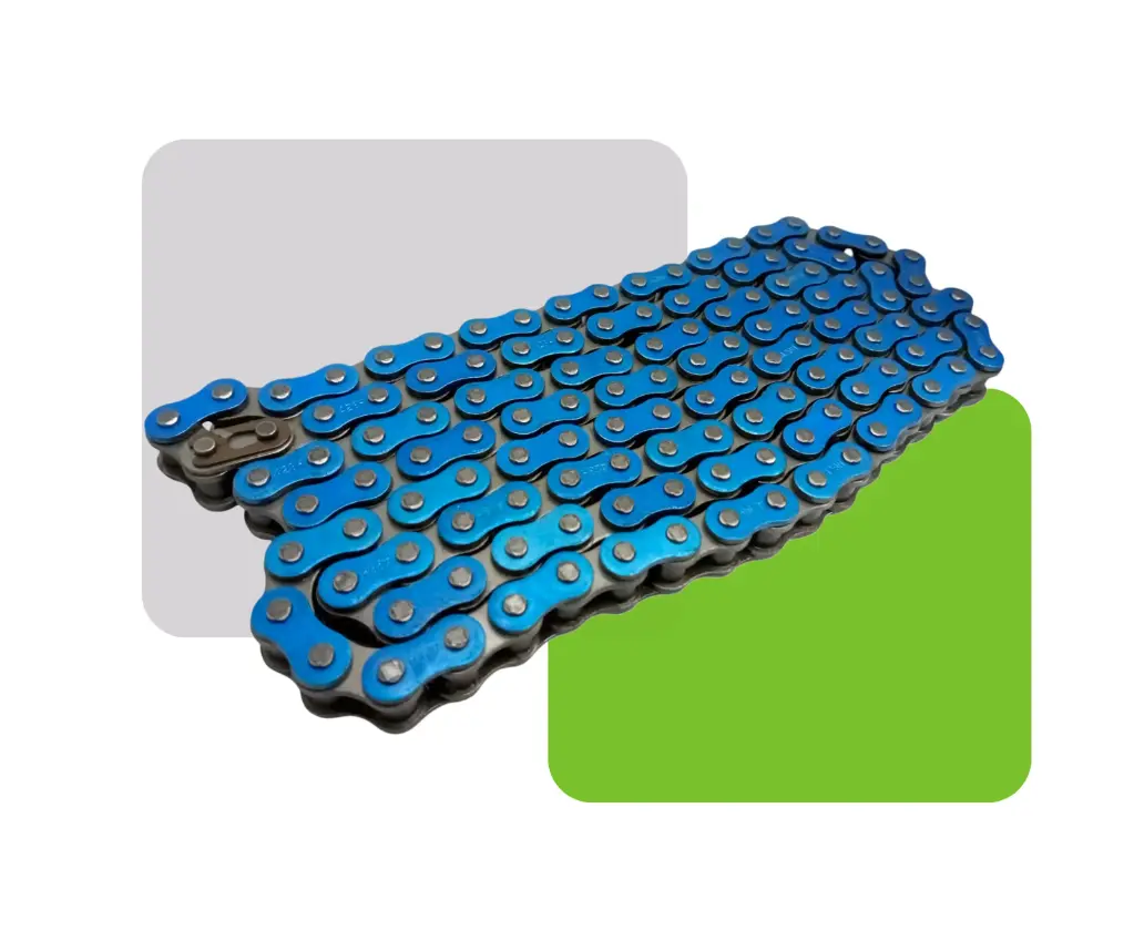 [HV50028-A] CADENA REFORZADA COLOR AZUL 428H-128L