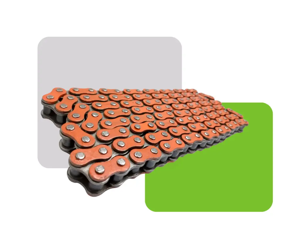 CADENA REFORZADA COLOR NARANJA 428H-128L