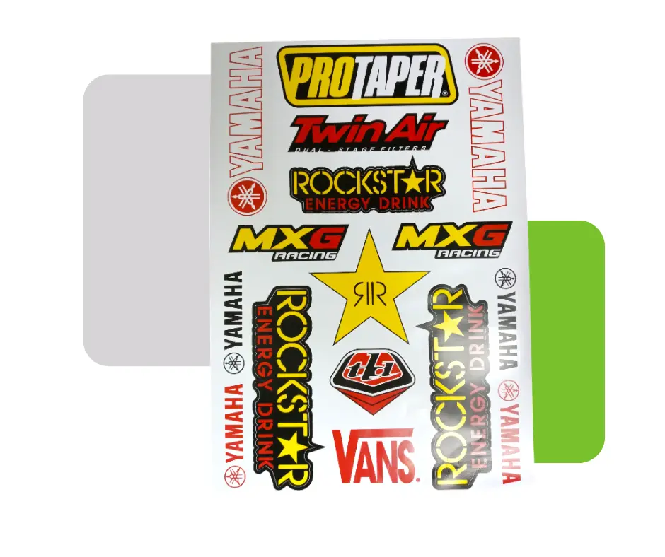 STICKER DECORATIVO ROCKSTAR/YAMAHA/PROTAPER