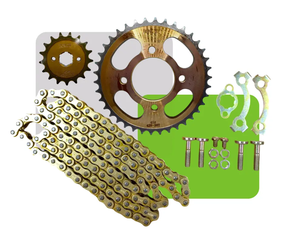 [HV50097] KIT RELACION PREMIUM 38T/17T/428H-128L C/ TORNILLOS