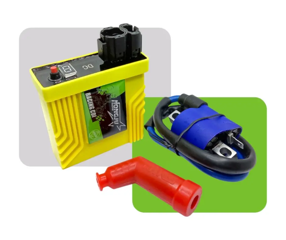 [HV29026] KIT RACING (CDI,  BOBINA Y CHUPON) CORRIENTE DIRECTA CHUPON REDONDO