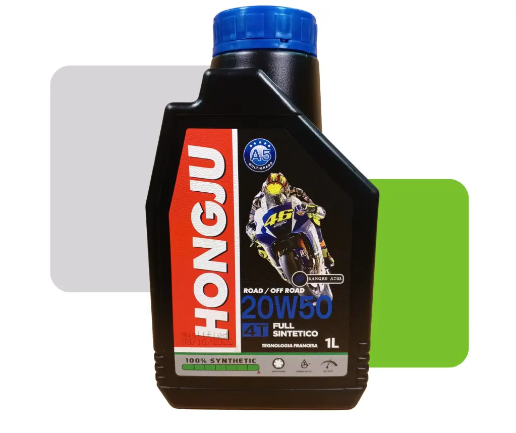 [ACEITE006] ACEITE SINTETICO 4T 20W-50 A5 API SP SANGRE AZUL