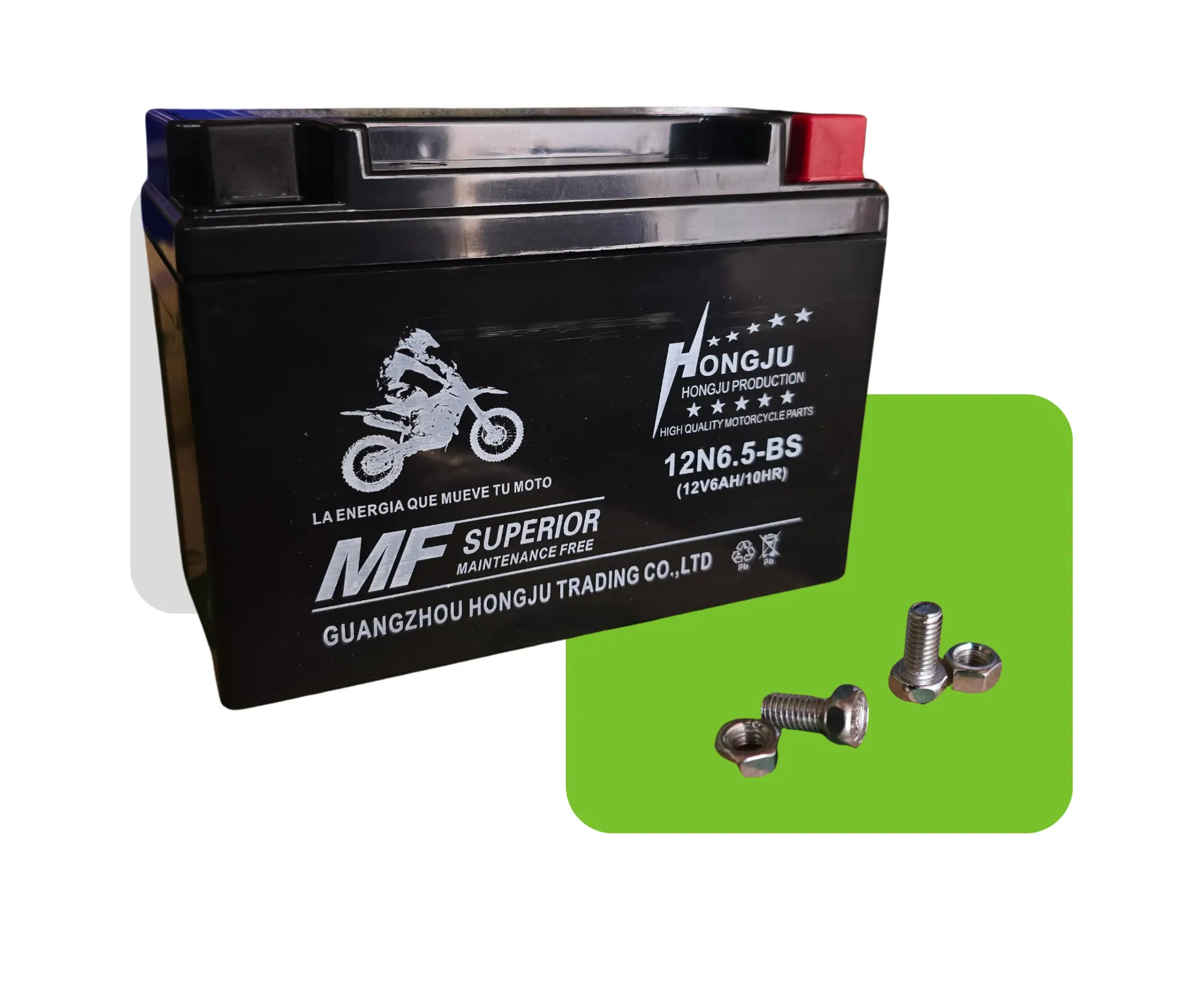 [HV95039-N] .BATERIA NEGRA 12N6.5-BS JAGUAR/CG15O/B-SO150/B-SV150/B-BAF150