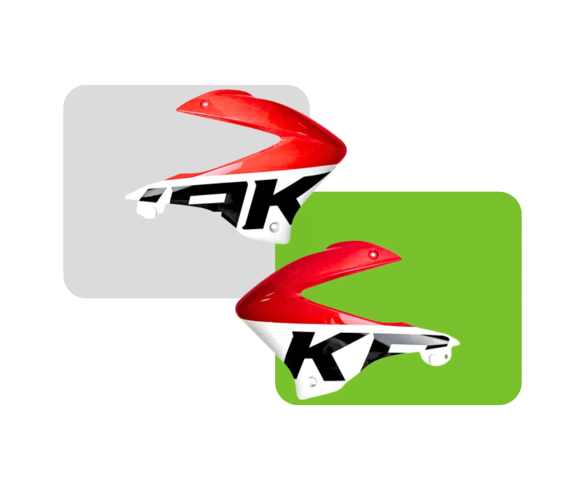 [HV97350-2] TAPAS DE TANQUE B-K150K ROJO CON BLANCO