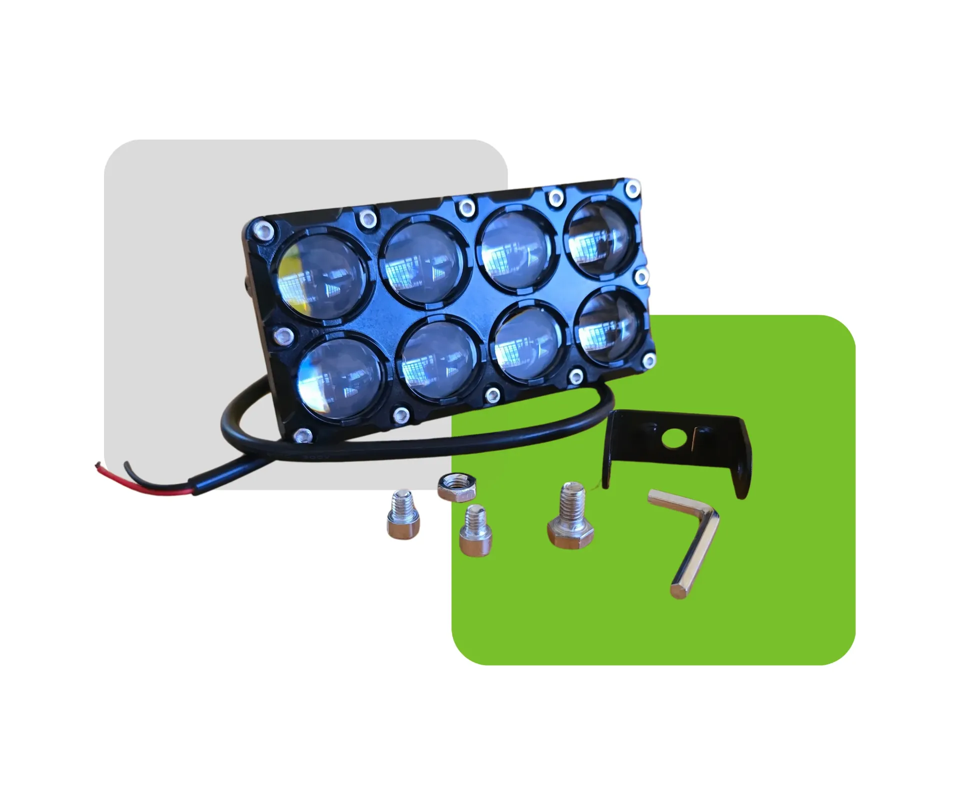 LUZ EXPLORADORA 8 FOCOS 12V