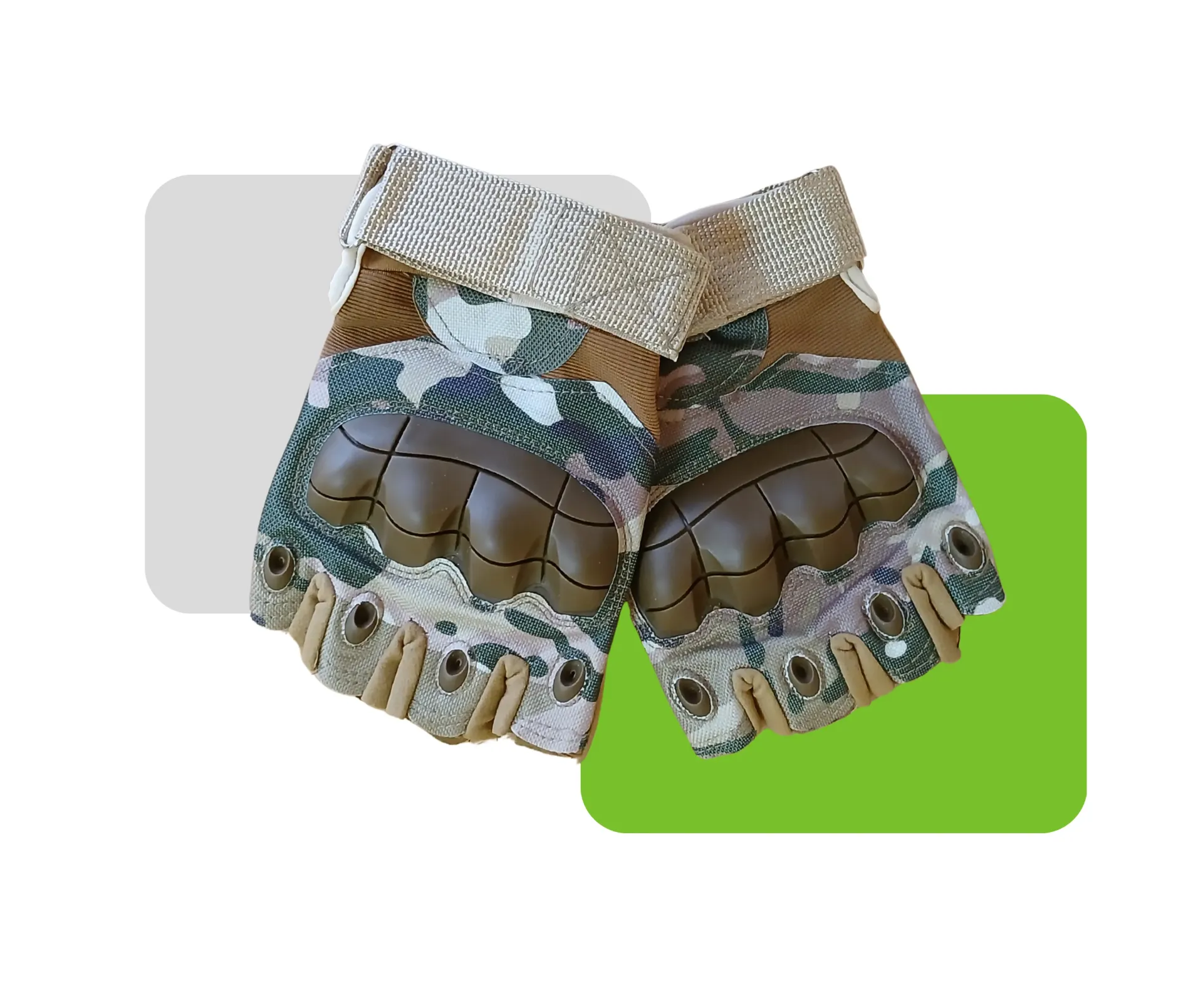 GUANTES CORTOS CAMUFLAJE TIERRA MILITAR